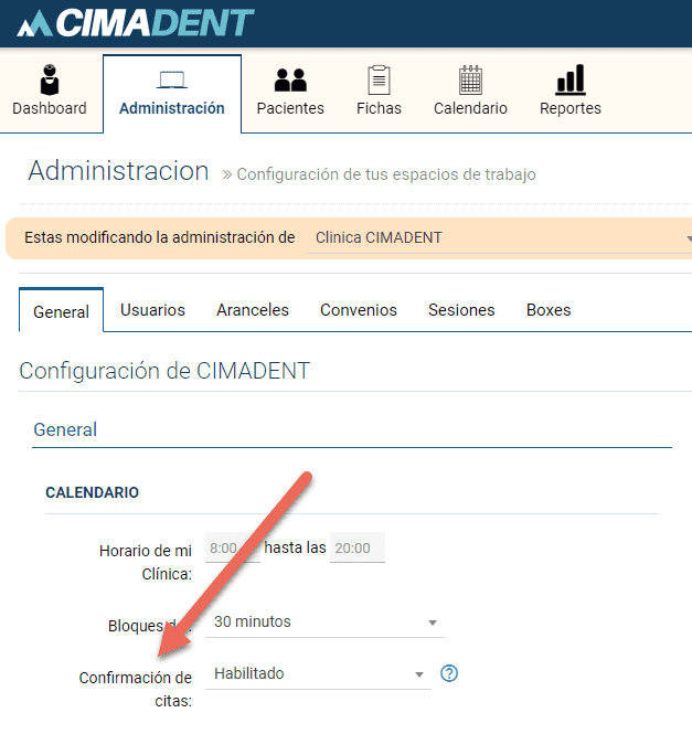 Confirmación de Citas